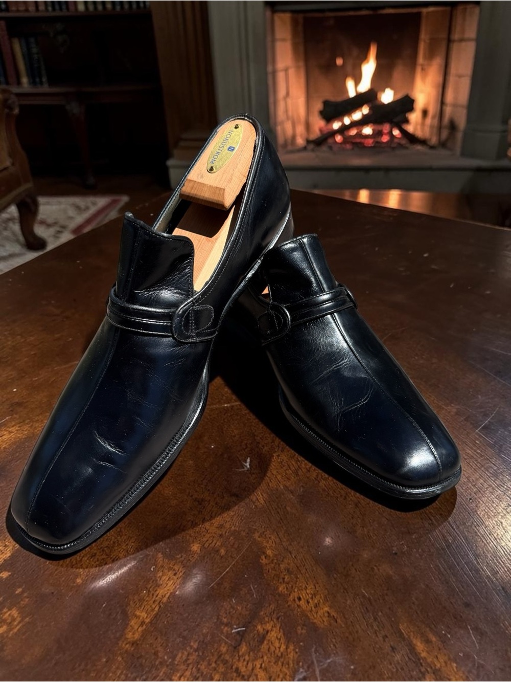 VINTAGE Nettleton Black Leather Loafer 12 AAAA Narrow Cox Shank Made USA 60s